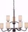 Picture of NUVO Lighting 60/5909 Willow - 9 Light 2-Tier Hanging Fixture with White Glass