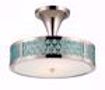 Picture of NUVO Lighting 62/145 Raindrop - 2 Module Semi-Flush Dome with White Glass and removable Aquamarine insert