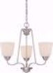 Picture of NUVO Lighting 62/369 Calvin - 3 Light Chandelier with Satin White Glass - LED Omni Included