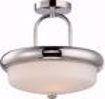 Picture of NUVO Lighting 62/404 Dylan - 2 Light Semi Flush with Etched Opal Glass - LED Omni Included