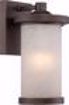 Picture of NUVO Lighting 62/641 Diego - LED Outdoor Small Wall with Satin Amber Glass