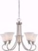 Picture of NUVO Lighting 62/805 Tess 5-Light Chandelier; Brushed Nickel Finish