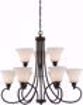 Picture of NUVO Lighting 62/910 Tess 9 Light Chandelier; Aged Bronze Finish