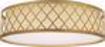 Picture of NUVO Lighting 62/987 15" Filigree LED Decor Flush Mount Fixture - Natural Brass Finish - White Fabric Shade