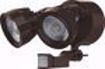 Picture of NUVO Lighting 65/094 LED Security Light; Dual Head; Motion Sensor Included; Bronze Finish; 4000K; 2000 Lumens