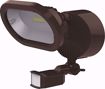 Picture of NUVO Lighting 65/202 LED Security Light; Single Head; Motion Sensor Included (120V Operation Only); Bronze Finish; 3000K