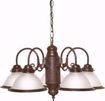 Picture of NUVO Lighting SF76/694 5 Light - 22" - Chandelier - With Frosted Ribbed Shades