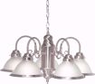 Picture of NUVO Lighting SF76/695 5 Light - 22" - Chandelier - With Frosted Ribbed Shades