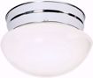 Picture of NUVO Lighting SF77/345 1 Light - 8" - Flush Mount - Small White Mushroom